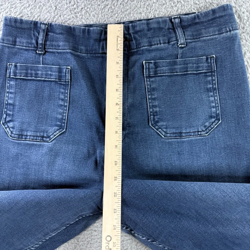Pilcro Wide Leg Jeans in Dark Blue